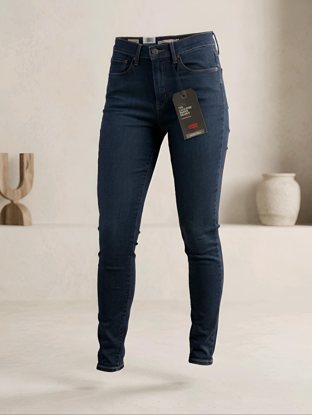 NWT Levi's 720 High Rise Super Skinny Dark Blue Wash Skinny Jeans Size 28 X 30